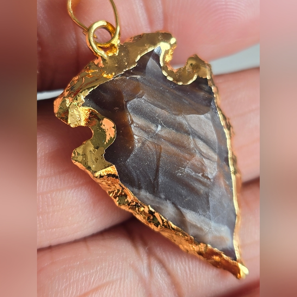 Jasper Arrowhead Stone Pendant